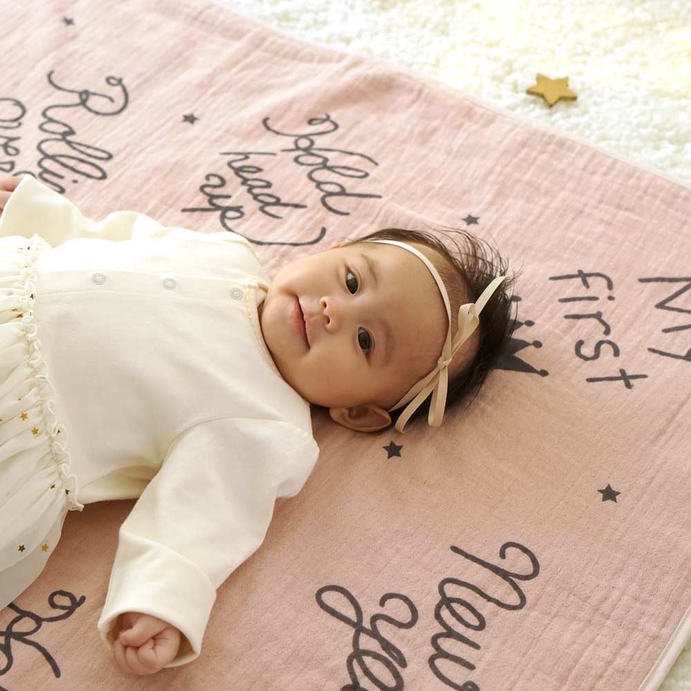 月桂冠成長紀念浴巾 夢幻粉