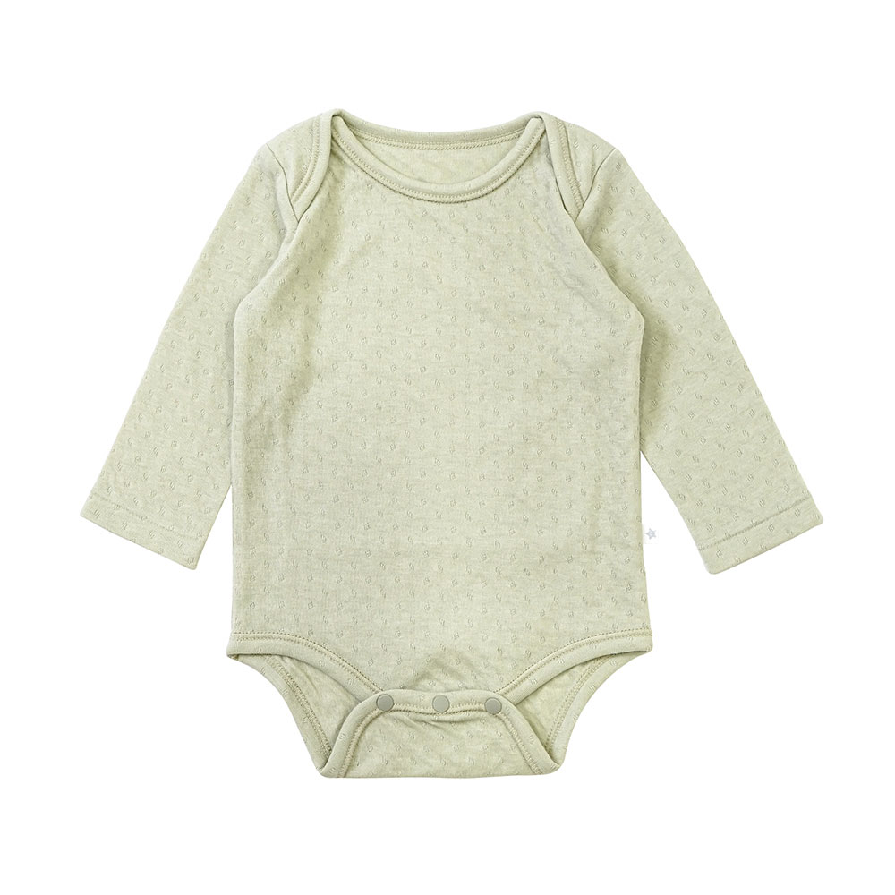 美好時光長袖包屁衣 綠