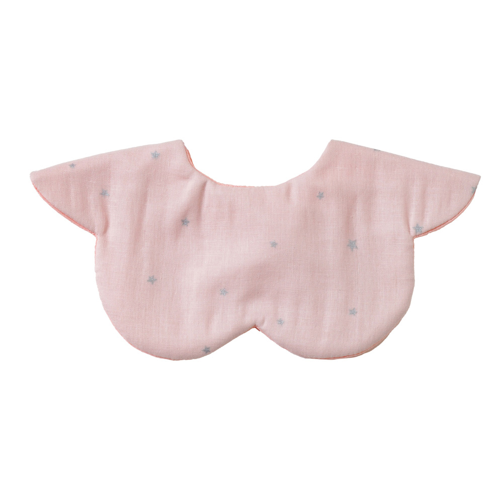 星空花瓣口水巾圍兜 粉紅