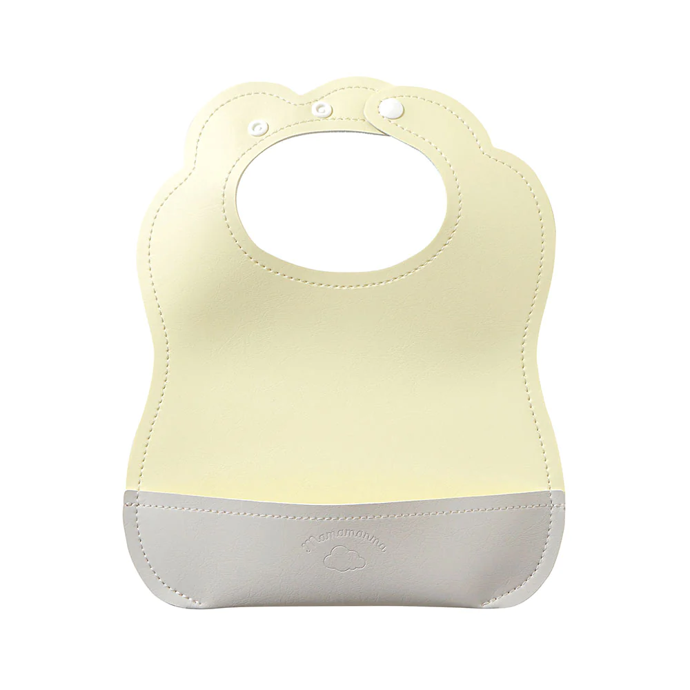 雲朵棉花糖餐圍兜 粉黃