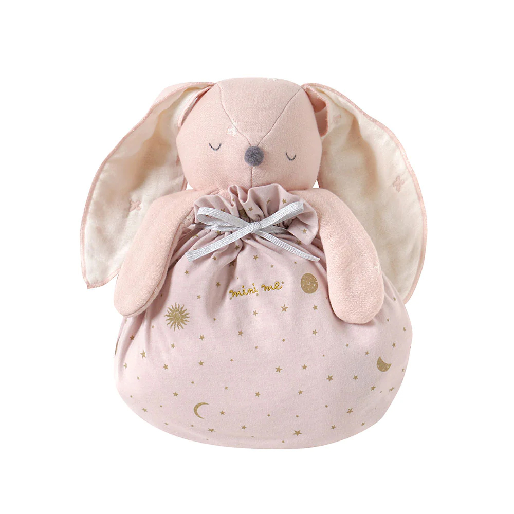 mini me可收納六層紗蓋被 長耳兔 夢幻粉