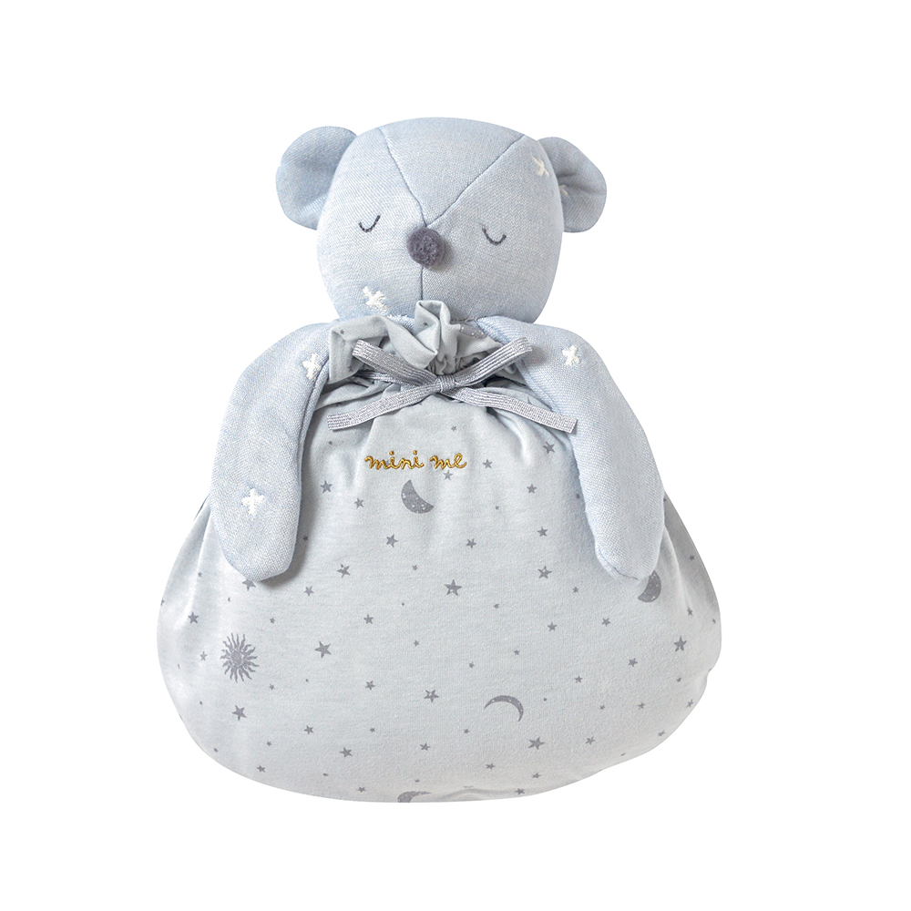 mini me可收納六層紗蓋被 寶貝熊 天空藍