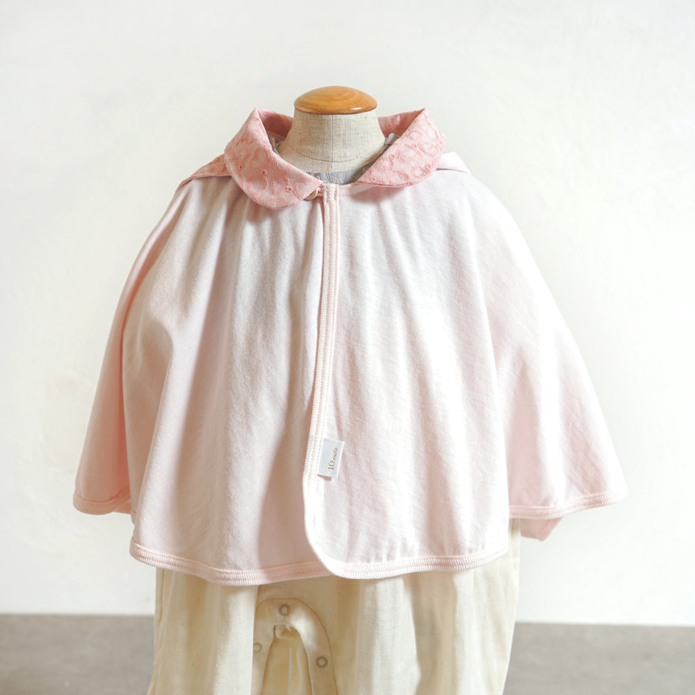 愛心防曬連帽斗篷 粉色