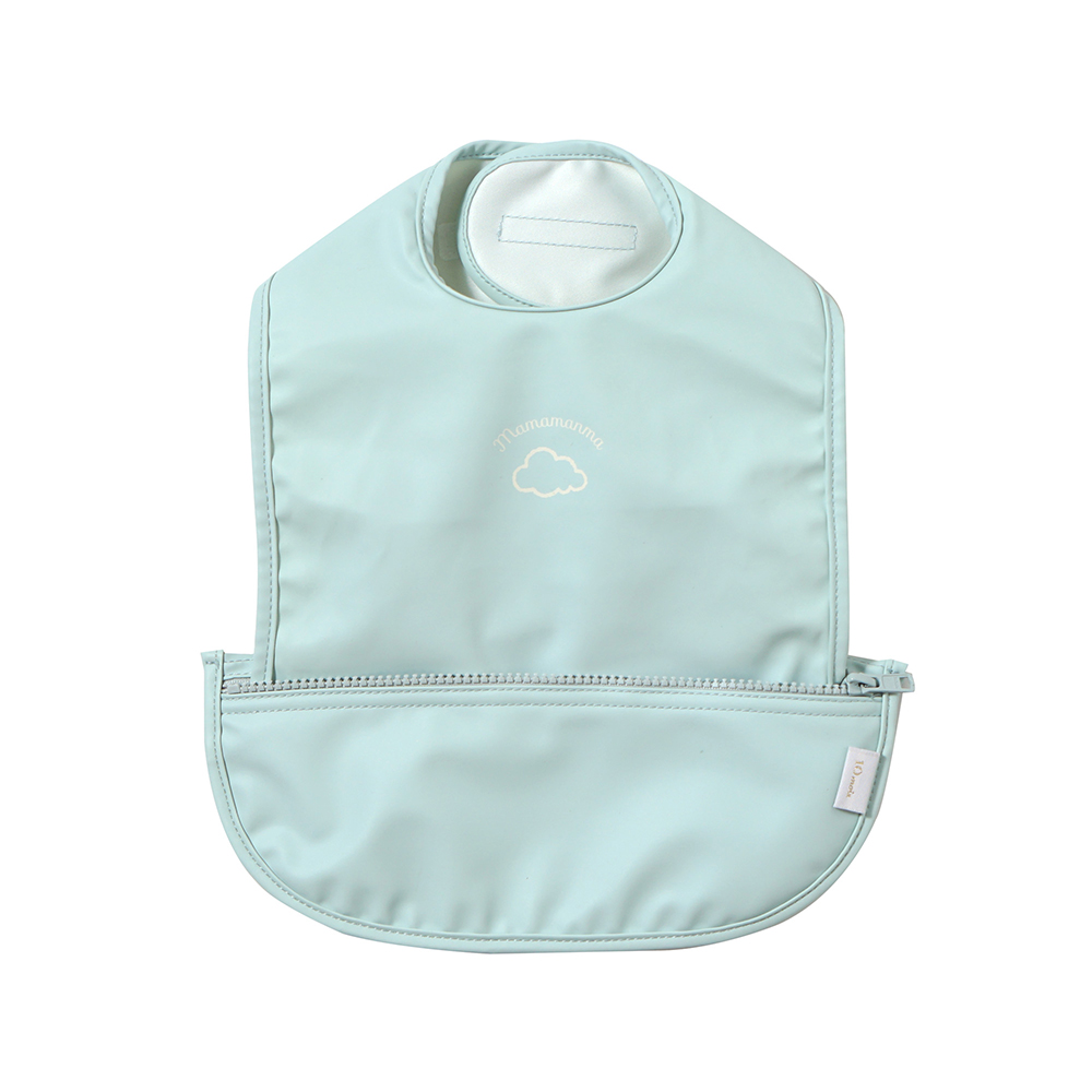 雲朵棉花糖可收納餐圍兜 薄荷綠