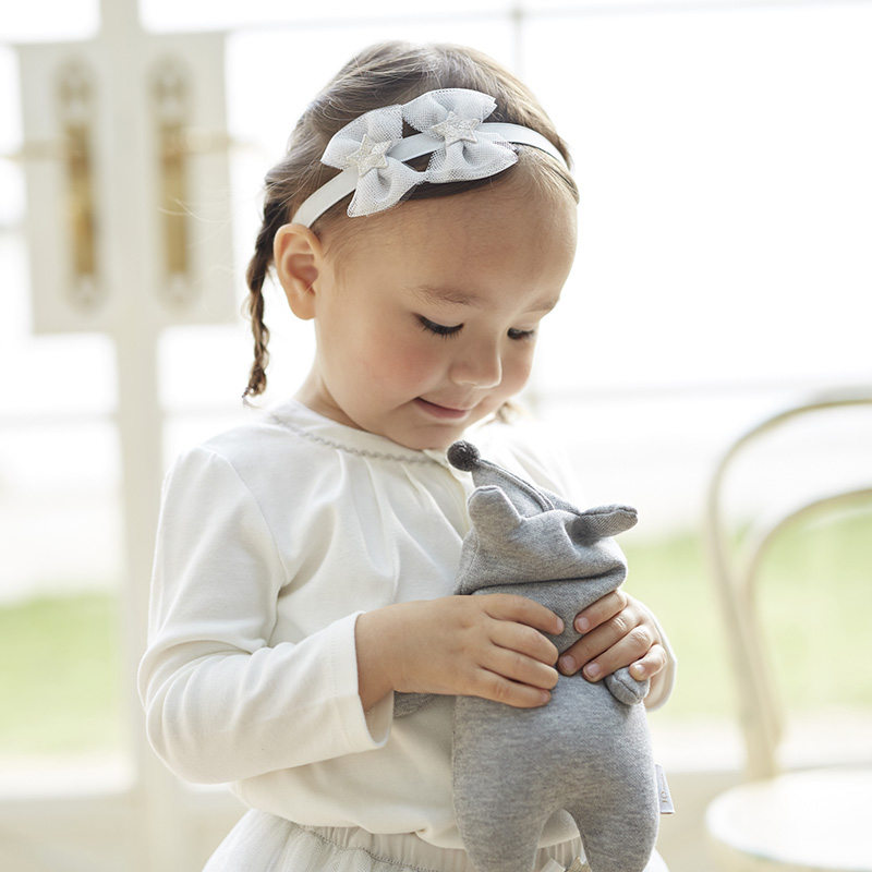 小狐狸靠臥安撫玩偶 灰