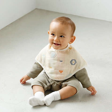 六層紗拍嗝巾圍兜 魔法印地安