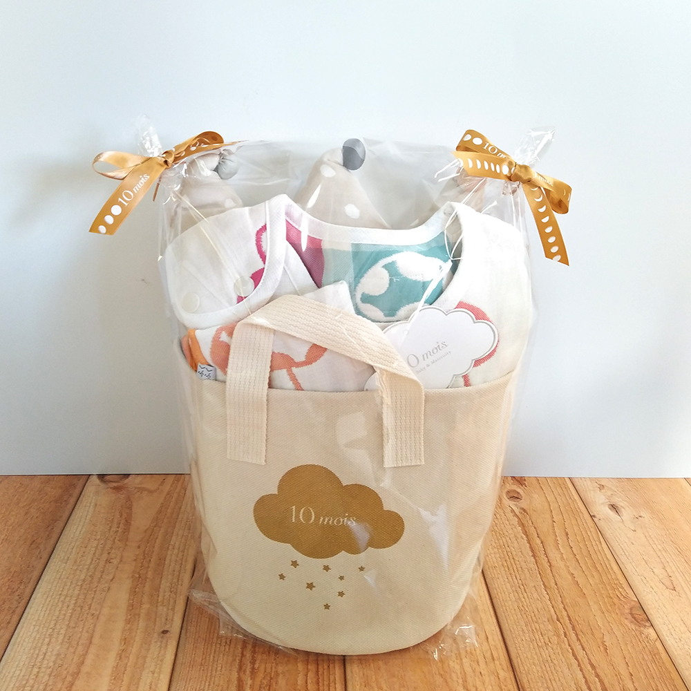 蘑菇六層紗防踢背心禮物袋組