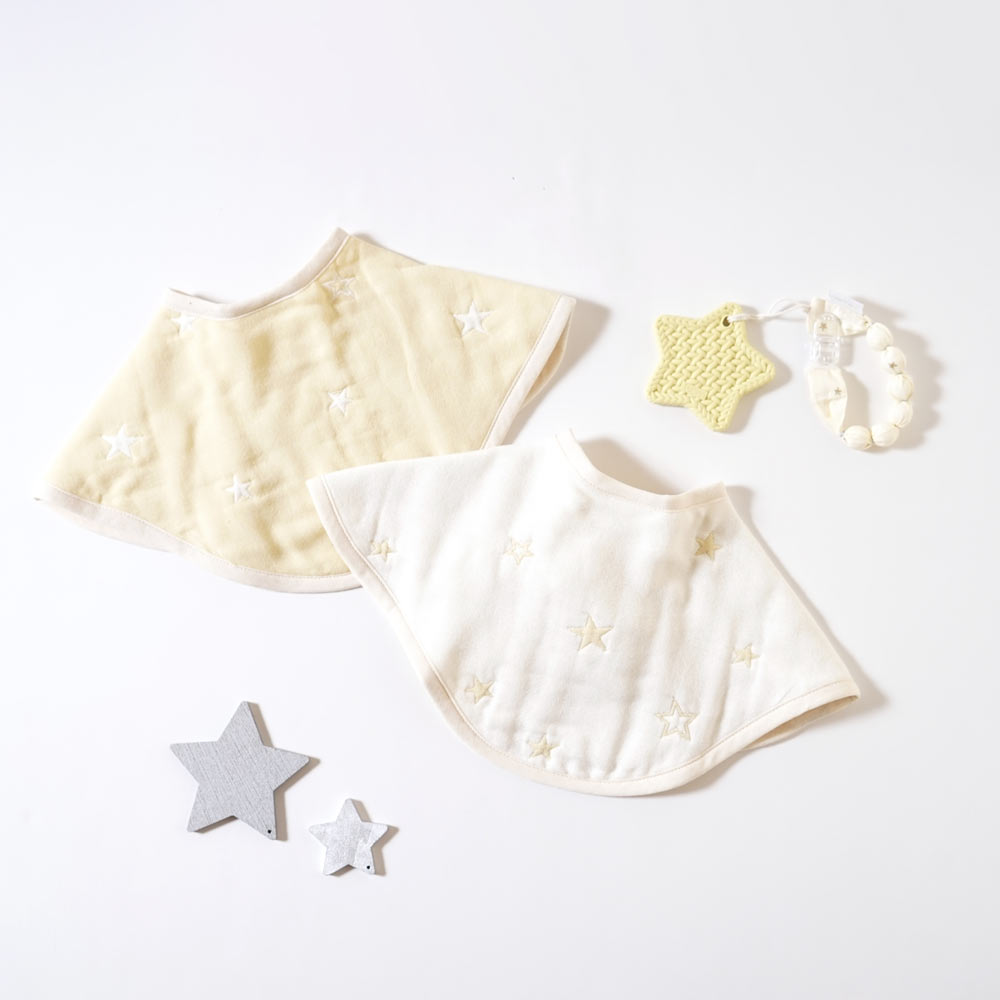 星彩圍兜固齒器禮盒組 糖果黃