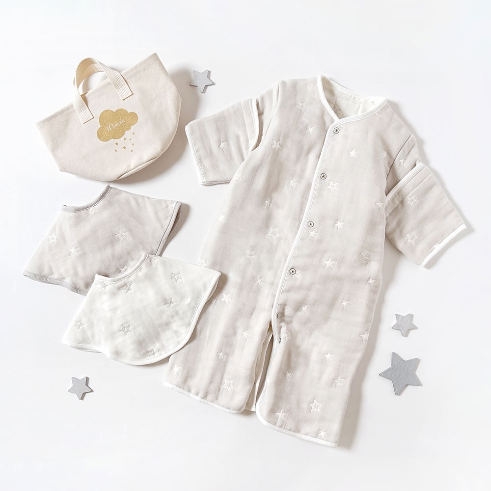 成長型睡袍收納籃組 灰