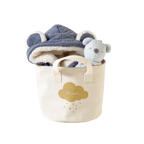 暖萌寶貝斗篷禮物袋組 藍