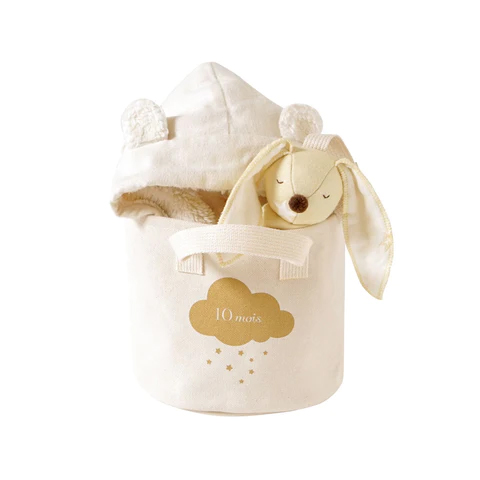 暖萌寶貝斗篷禮物袋組 白