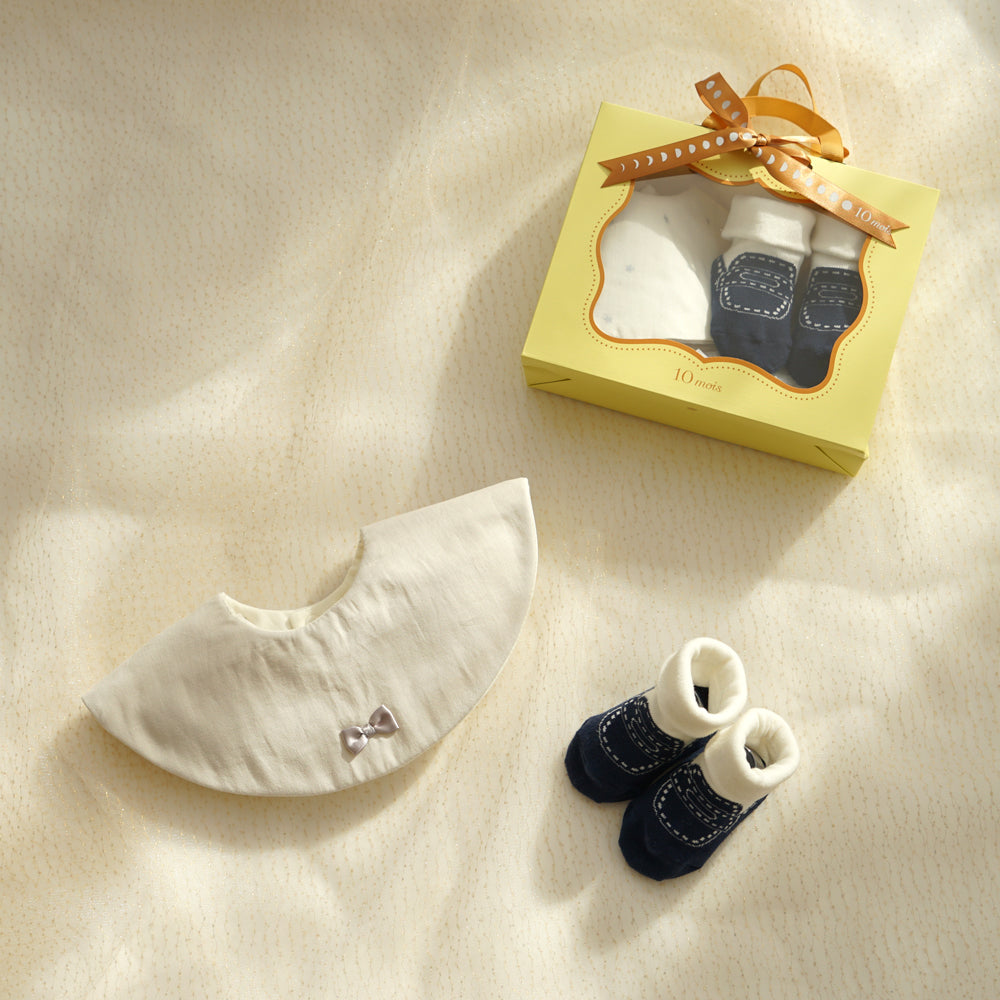 星空口水巾圍兜短襪小禮盒組