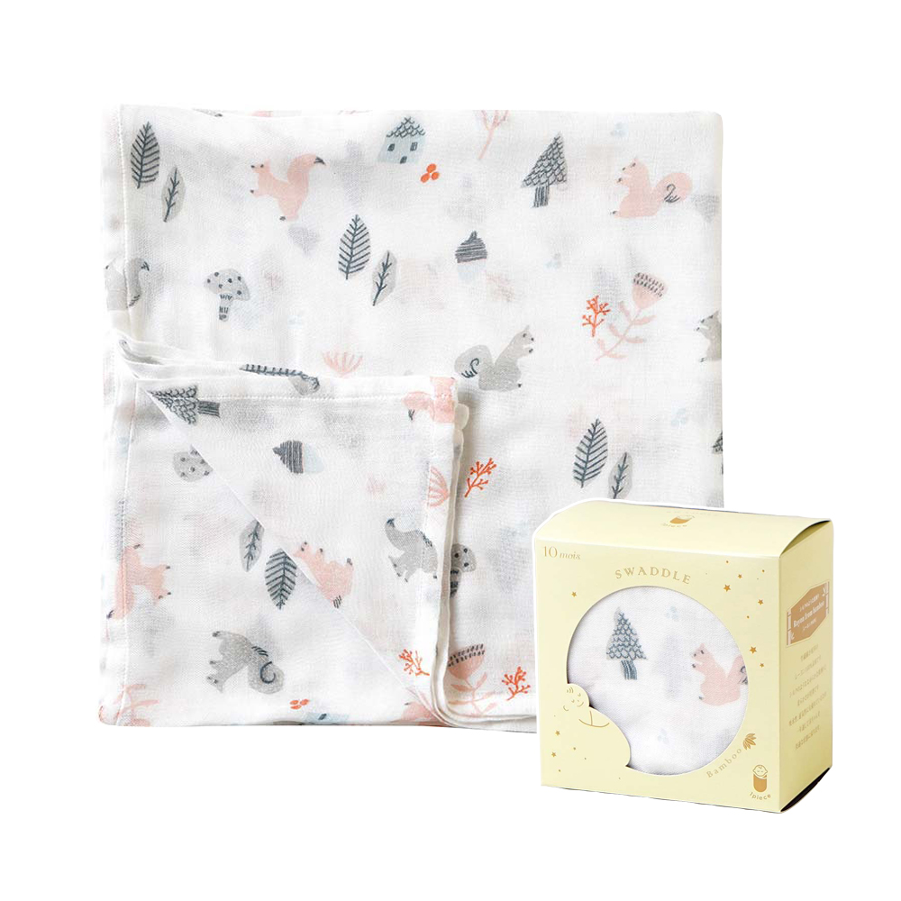 竹纖維紗布包巾 童趣森林