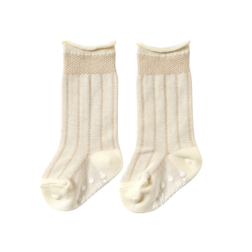 針織蘋果小腿襪 白11-13