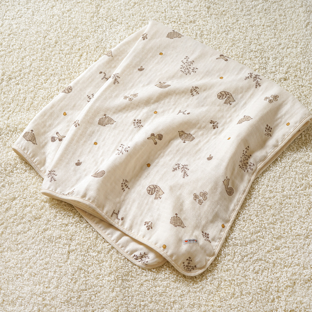 天絲 漫步森林三層紗布包巾