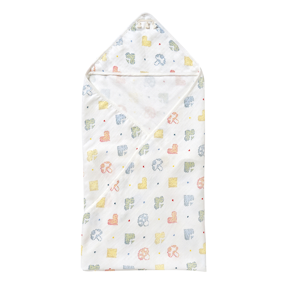 天絲 蘑菇森友會三層紗布包巾