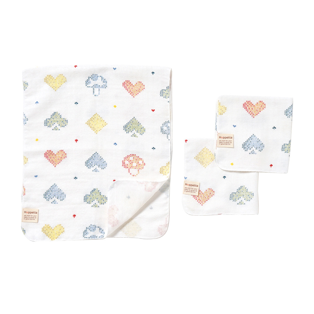 蘑菇森友會三層紗沐浴紗布巾手帕組