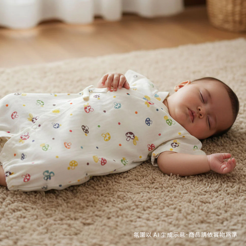 彩色蘑菇和服兔裝 50-70cm