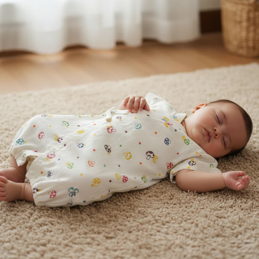 彩色蘑菇和服兔裝 50-70cm