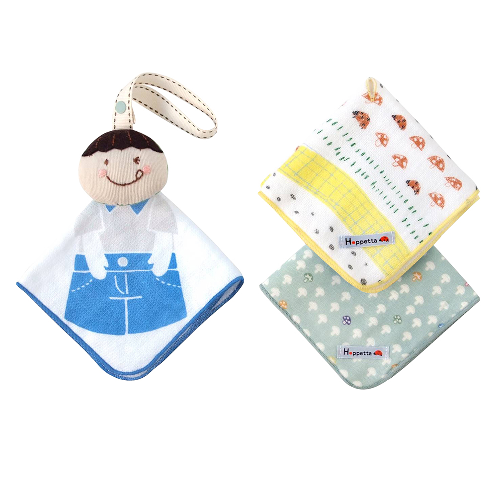 幸運娃娃男孩手帕組