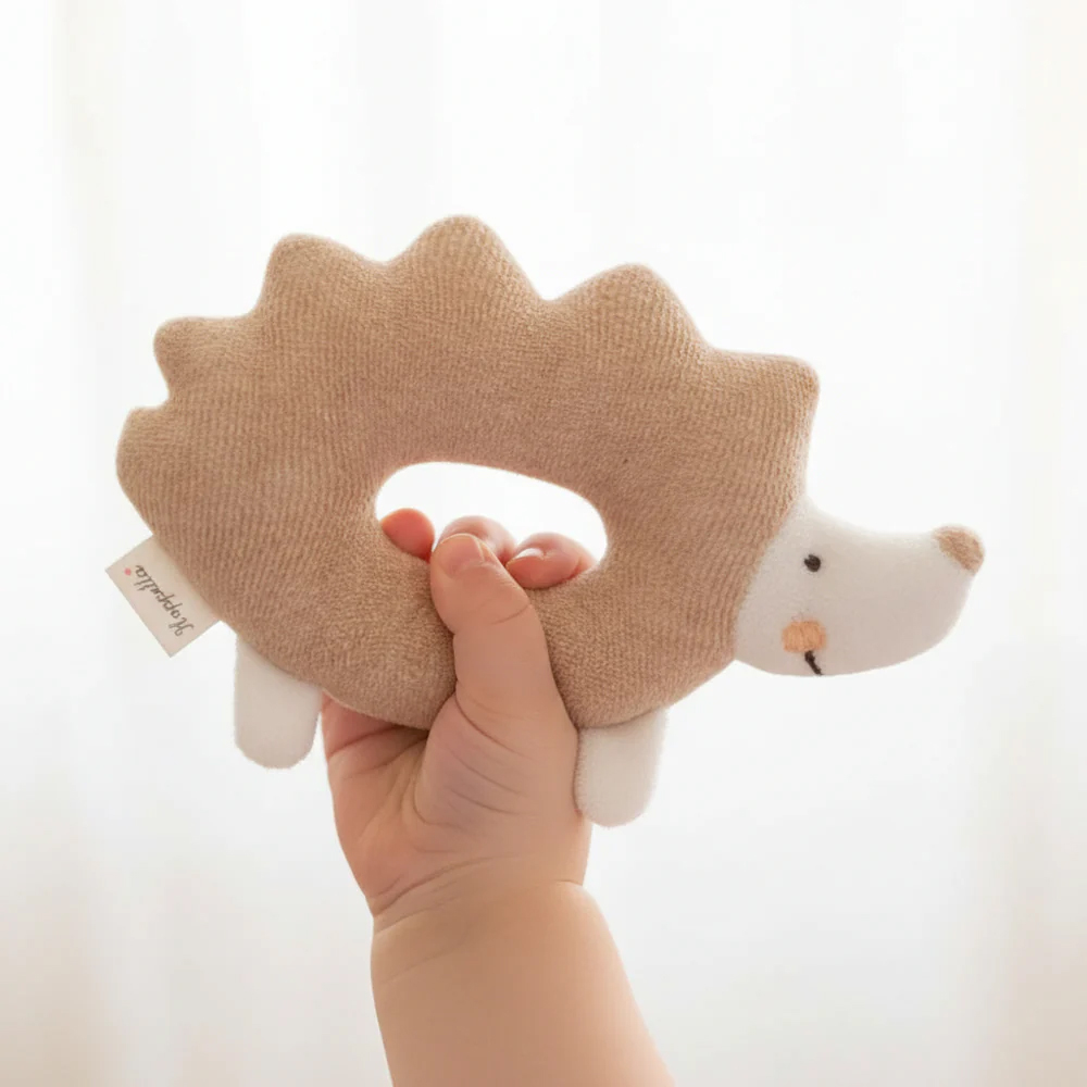 有機棉-刺蝟塔塔甜甜圈搖鈴