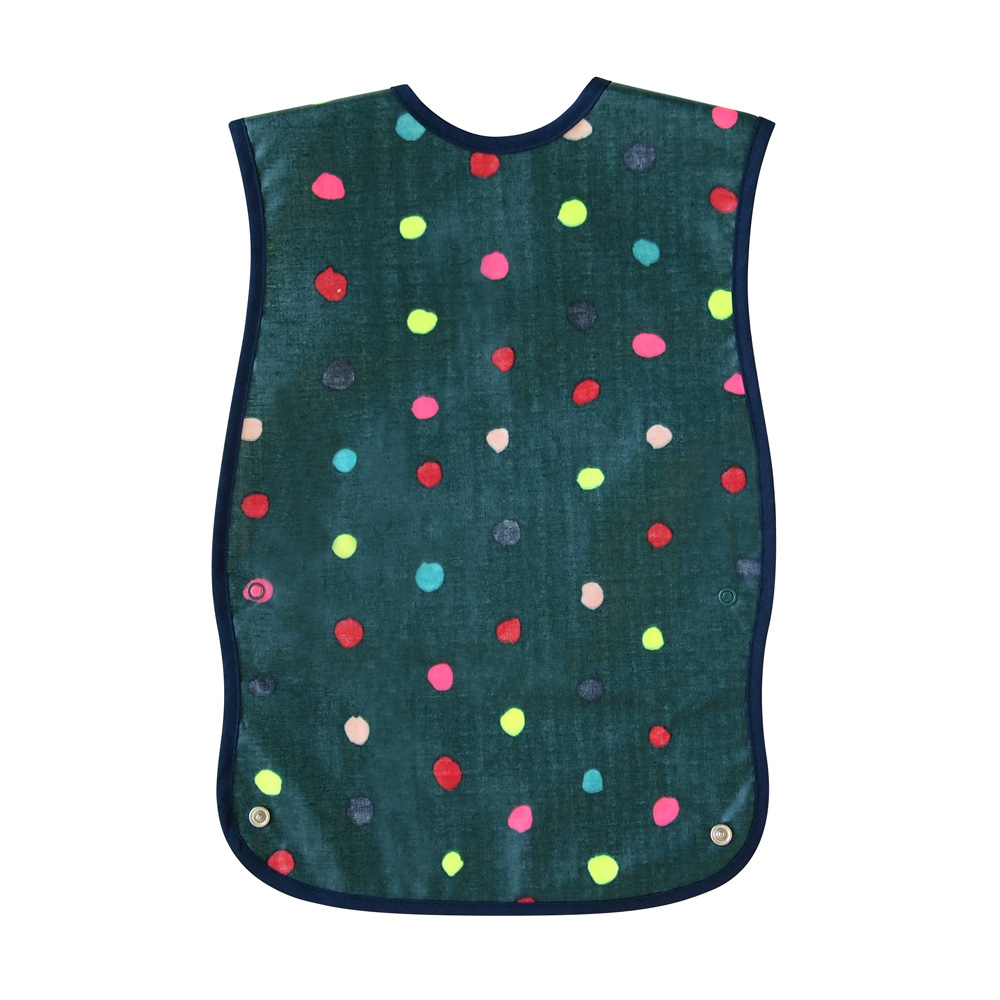 粉彩波點餐圍兜 綠.