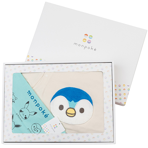 薄長袖連身衣禮盒組-附抽繩袋-藍袋