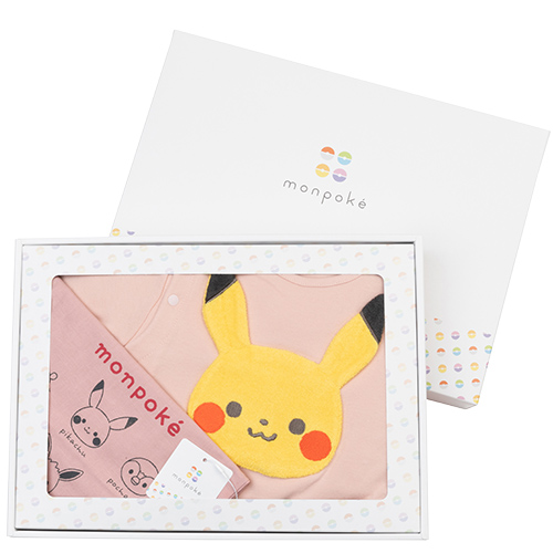 薄長袖連身衣禮盒組-附抽繩袋-粉紅袋