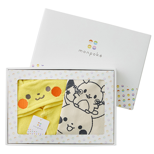 皮卡丘連帽連身衣禮盒組-附抽繩袋