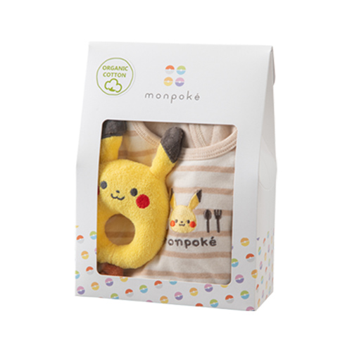 Monpoke寶可夢 皮卡丘搖鈴圍兜組-2入