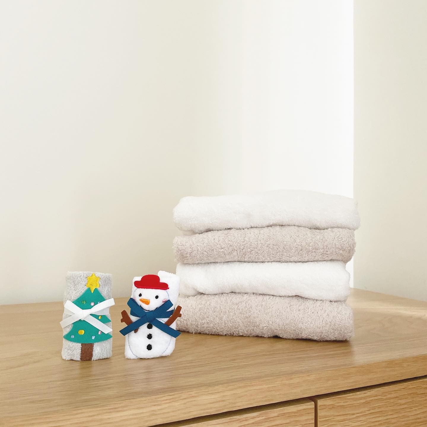 換季後毛巾也跟著換新