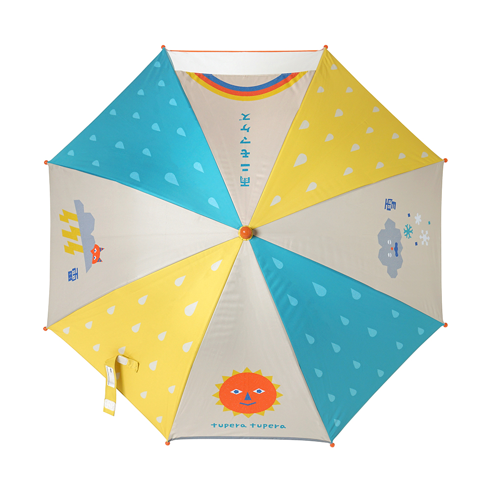 聯名系列正是以宮澤賢治最廣為人知的詩作《不畏風雨》，為靈感起點，tupera tupera以其標誌性的拼貼風格與大膽色彩，轉化為各式圖案，融入「雨」「晴」「雲」「風」「暴風雨」「雪」「雷」「彩虹」等各種漢字和圖案，不輸給雨不輸給風，擁有直面世界的勇氣，是對每個孩子的期待與祝福。