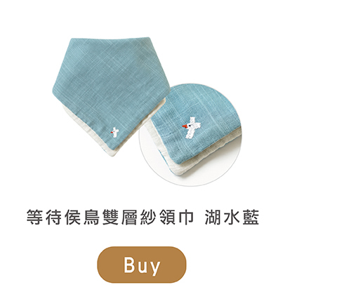 等待候鳥雙層紗領巾 湖水藍