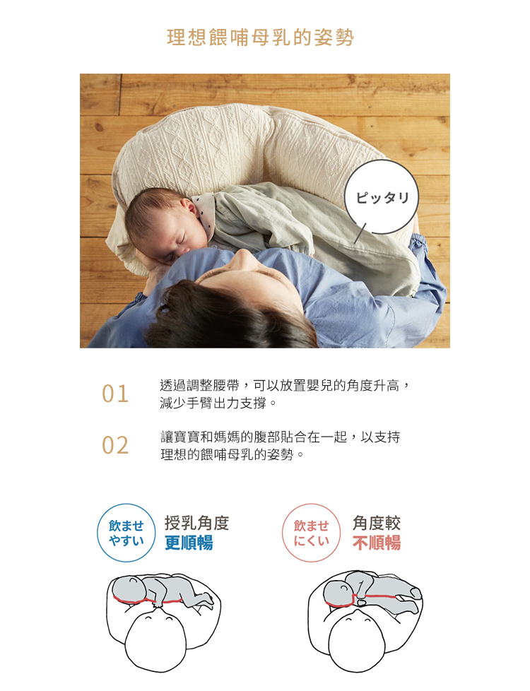 每日授乳更加輕鬆，理想餵哺母乳的姿勢