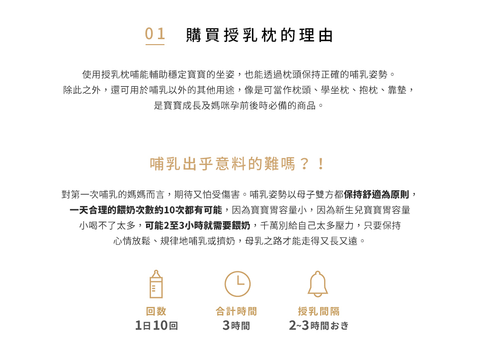 每日授乳更加輕鬆，購買授辱枕的理由