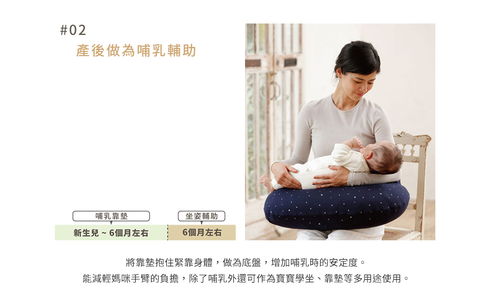 每日授乳更加輕鬆，產後做為哺乳輔助
